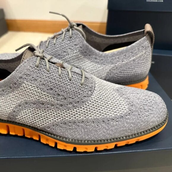 Cole Haan Zerogrand Stitchlite Wool Wingtip Oxford Mens Shoes Gray C28227 11.5 - Picture 1 of 5